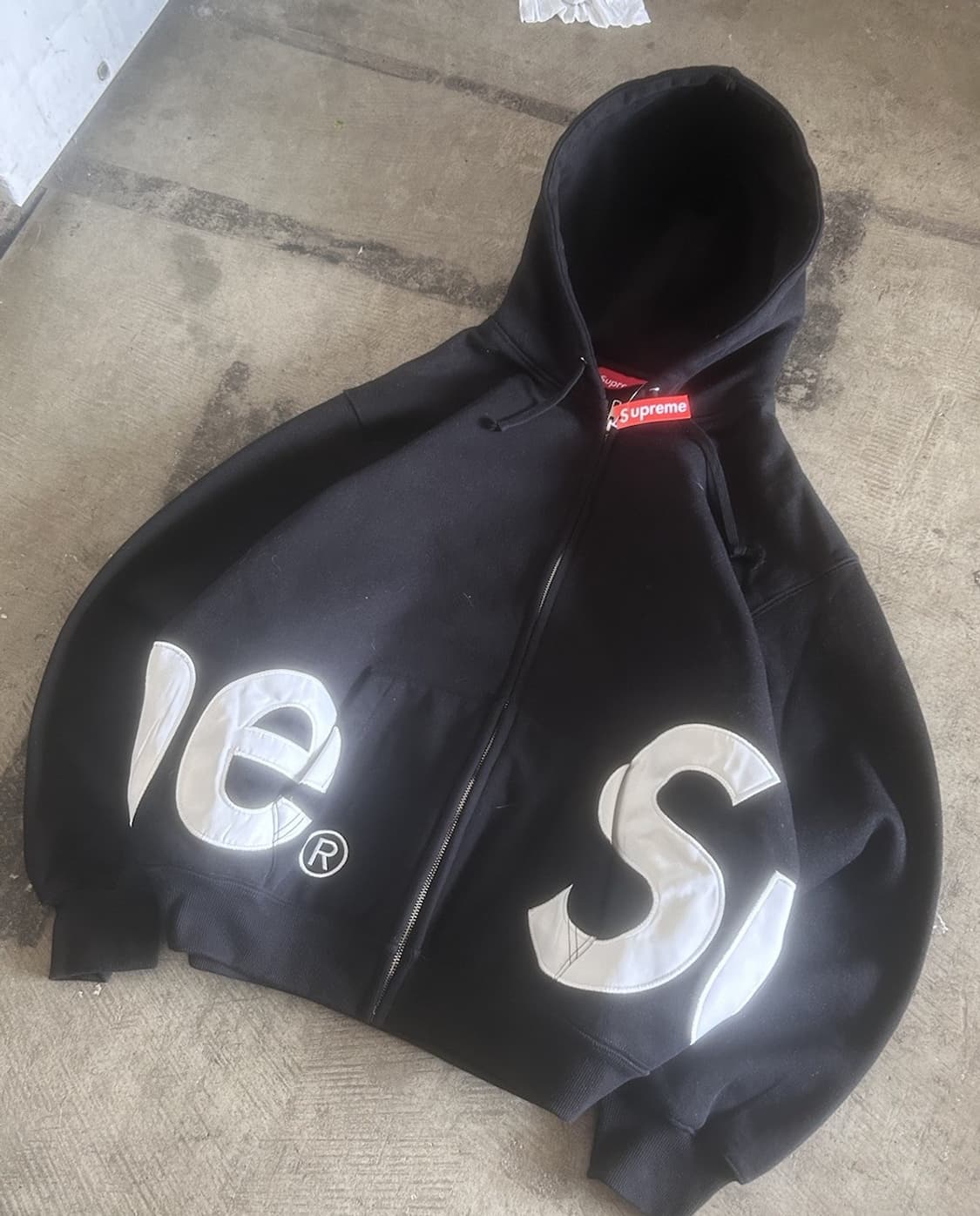 20FW 슈프림 빅 로고 패널 후드집업 상품이미지1