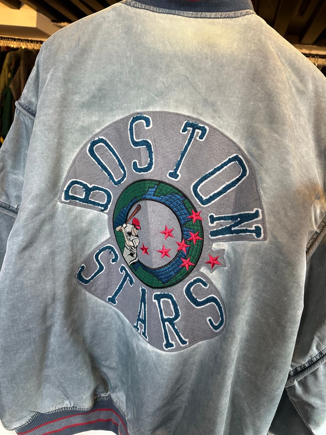 보스턴 스타 자수 나일론 바시티 붐버 자켓 상품이미지10