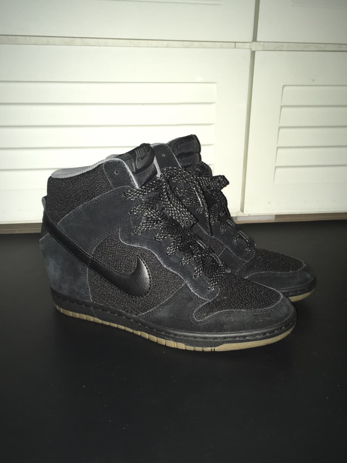 나이키 웨지슈즈 하이탑 블랙 상품이미지3