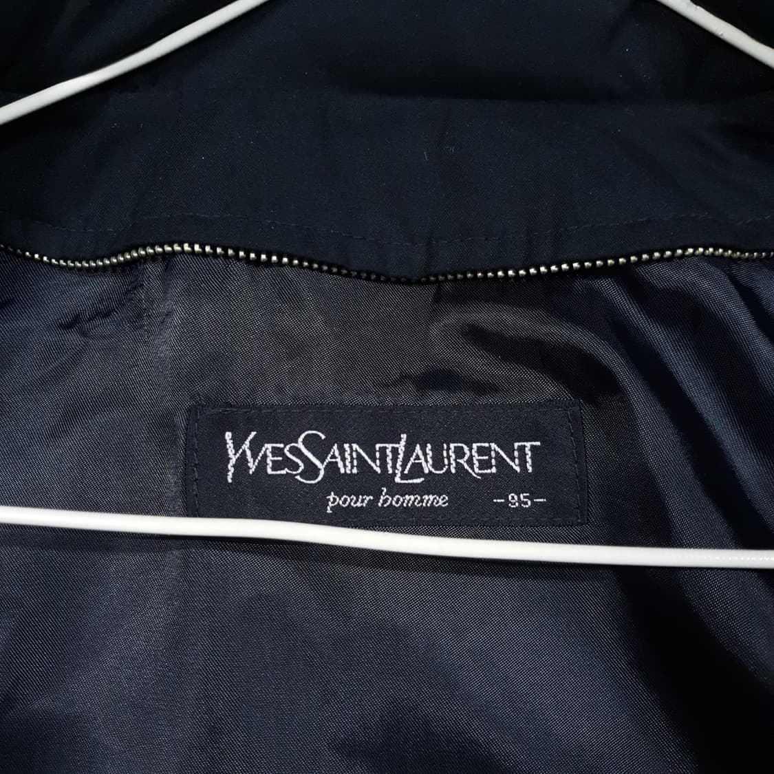 실측 XL) YSL 입생로랑 빅포켓 버튼 폴리쉘 블루종 자켓 블랙 상품이미지6