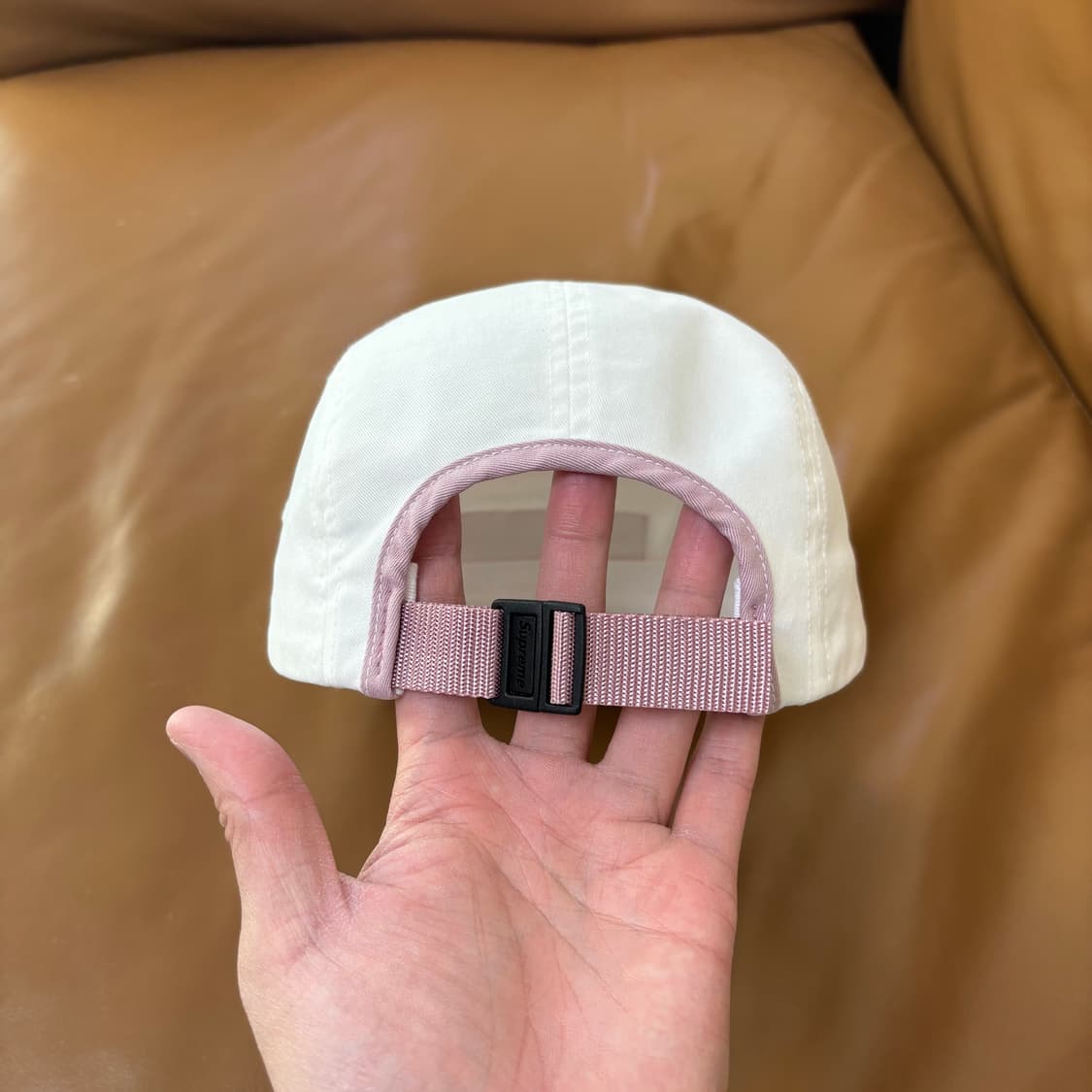 슈프림 캠프캡 모자 박스로고 투톤 화이트 핑크 상품이미지7