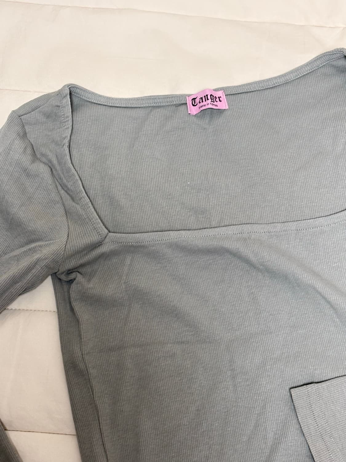 Tanger 긴팔 슬림핏 티셔츠 카키그레이 상품이미지7