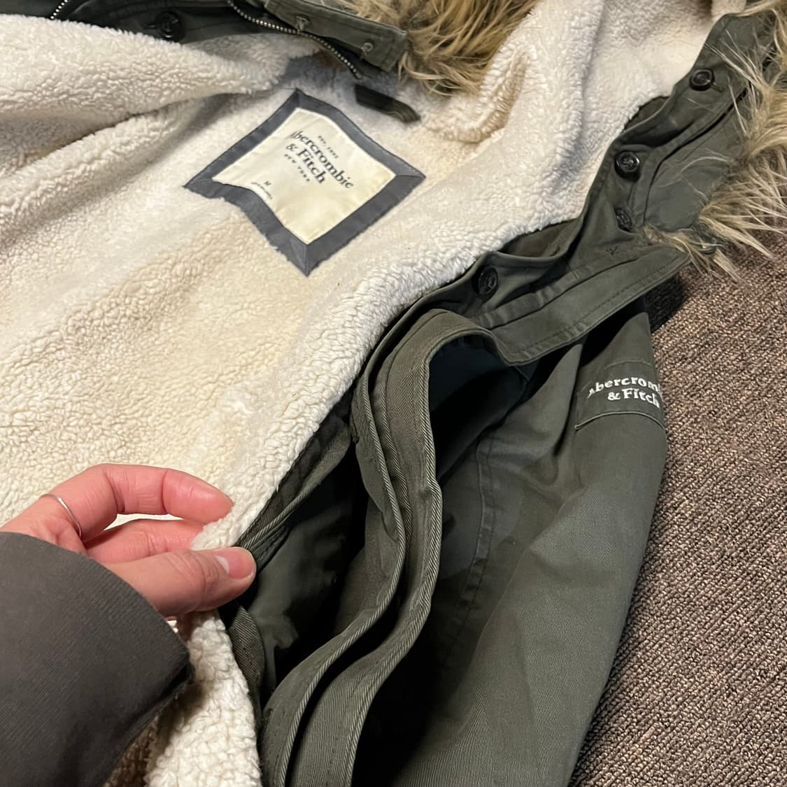 아베크롬비 울프죠 퍼 야상자켓[내피탈부착가능] 44-55 상품이미지4