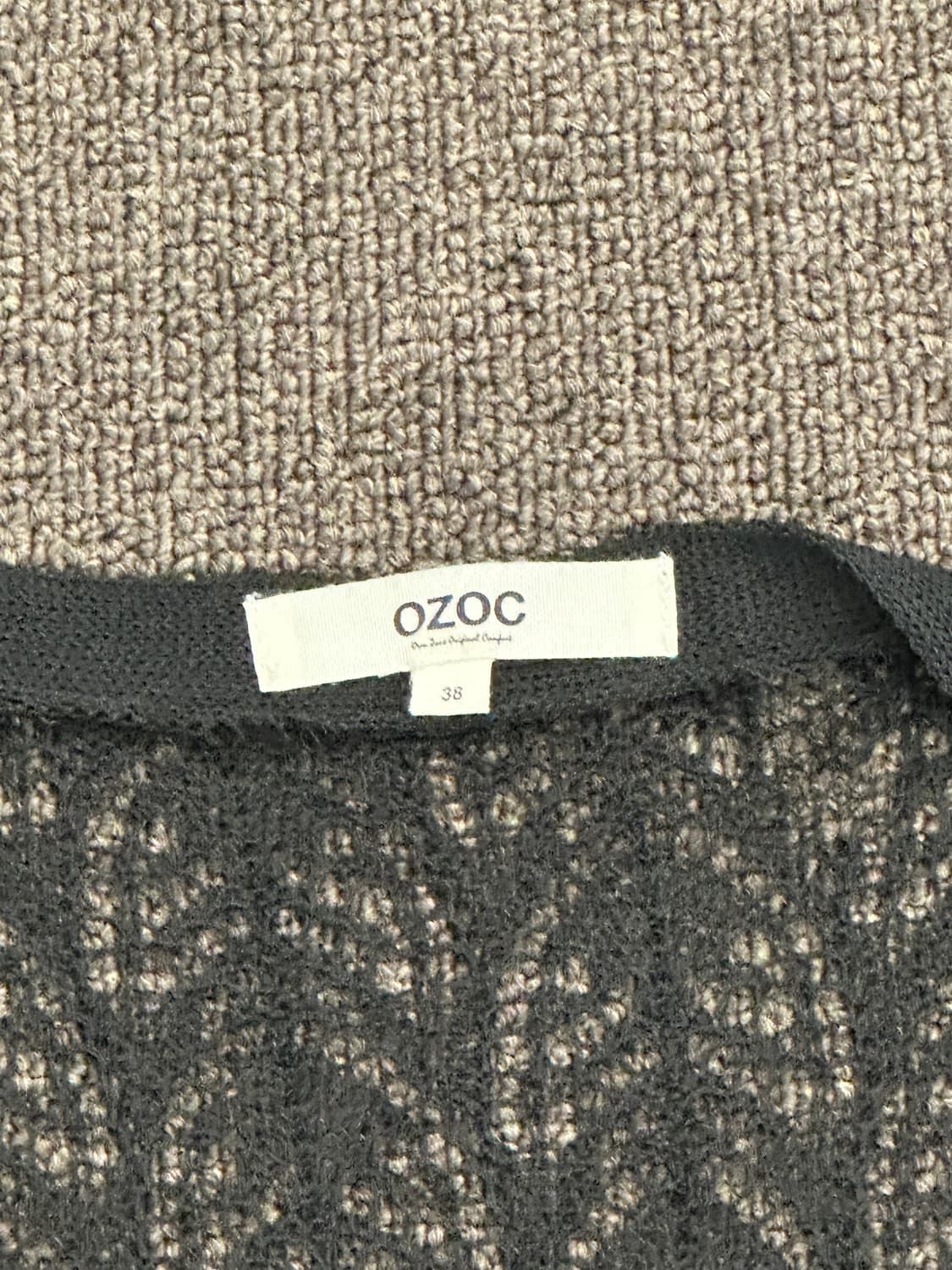 38)Ozoc vintage 여성 블랙 레이스 니트 가디건 상품이미지5