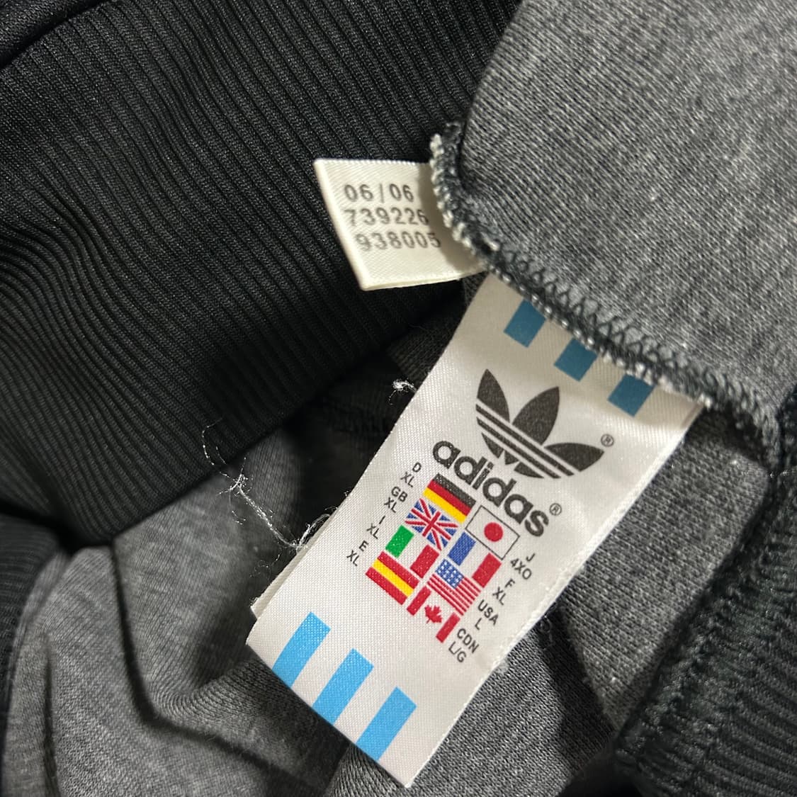00s 아디다스 플락 후드 집업 져지 블랙 L 100  상품이미지9