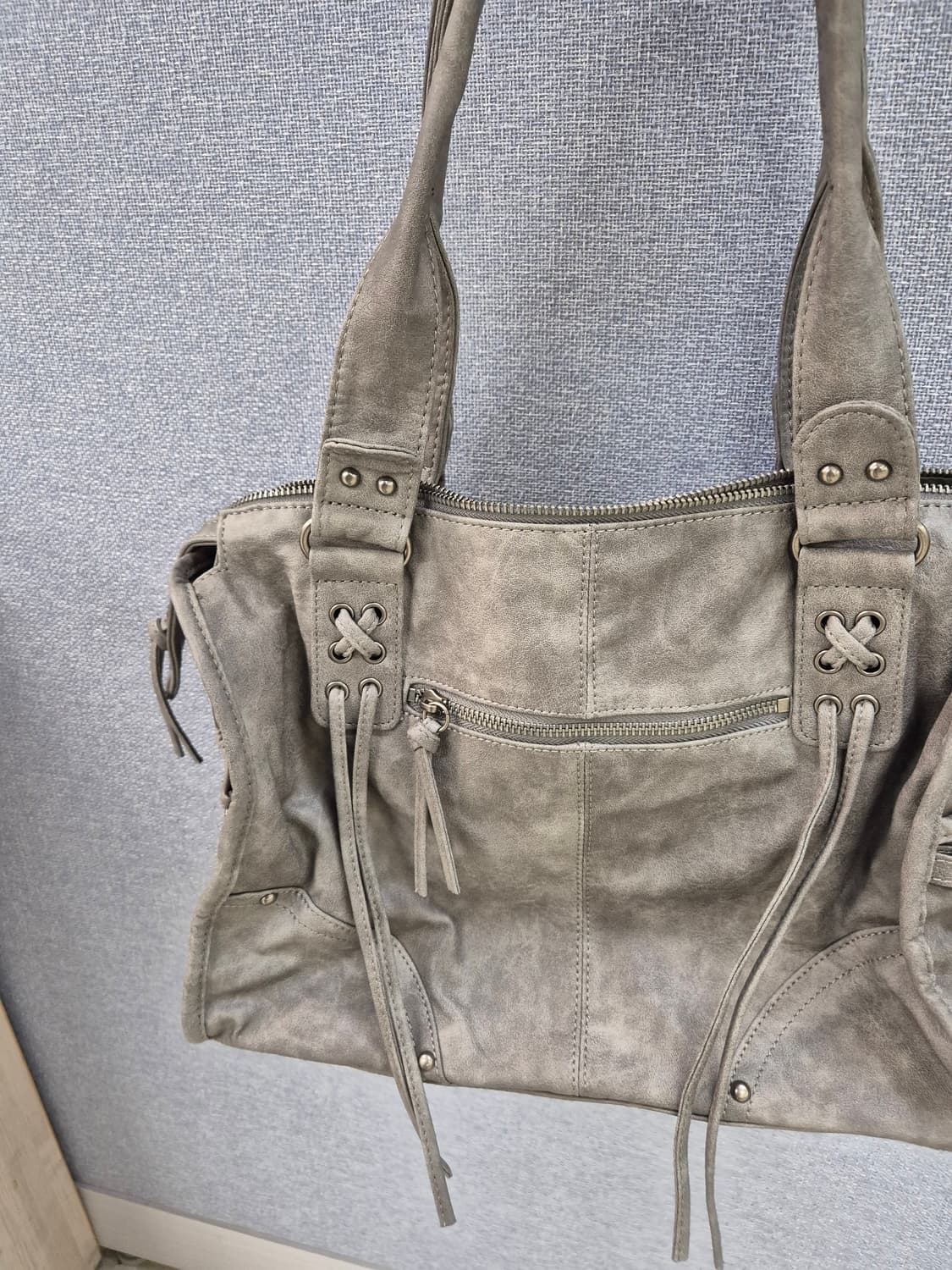 팬시클럽 벨티드 워싱 레더백 상품이미지2