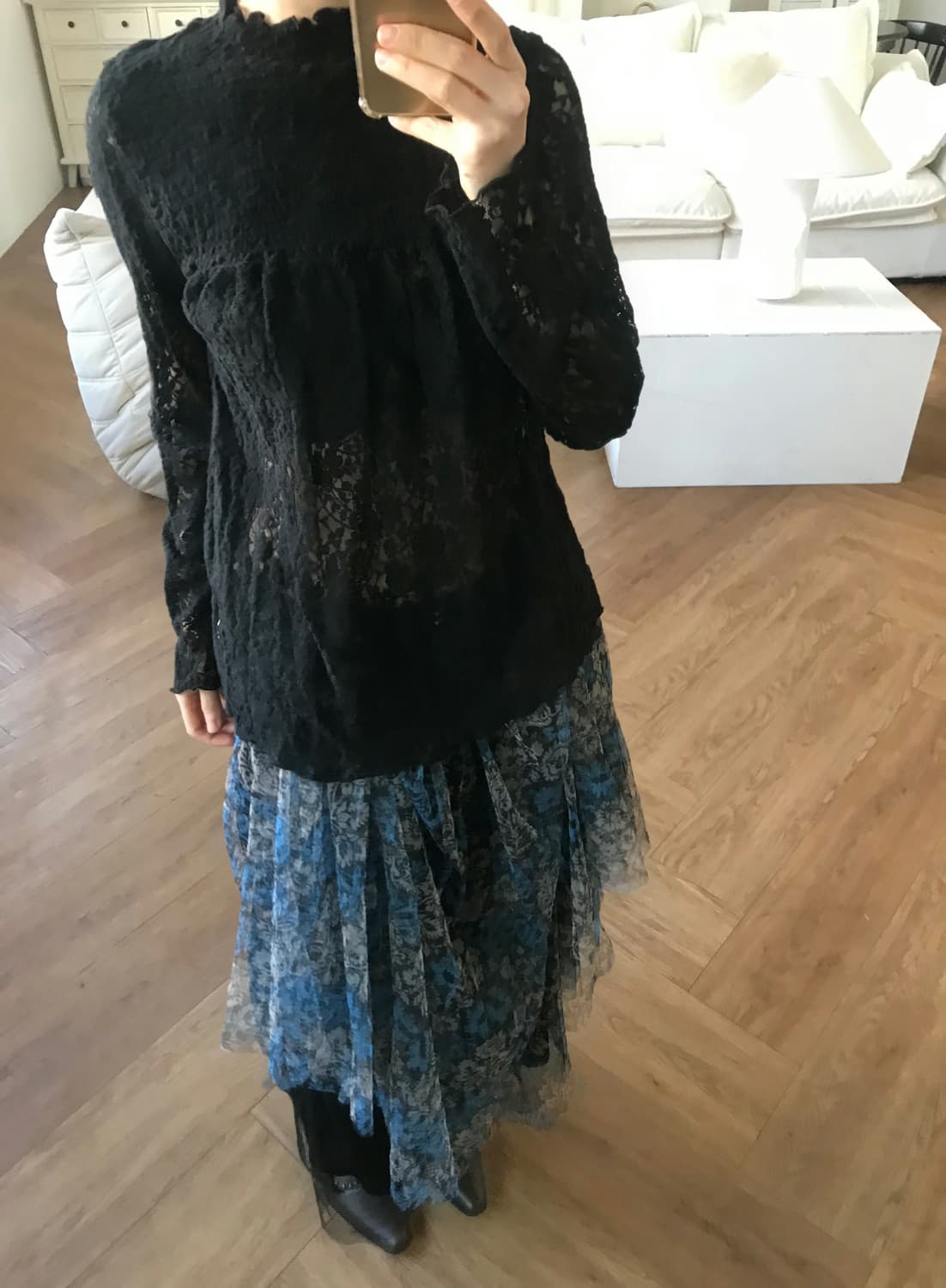 vintage pattern sha skirt 상품이미지3