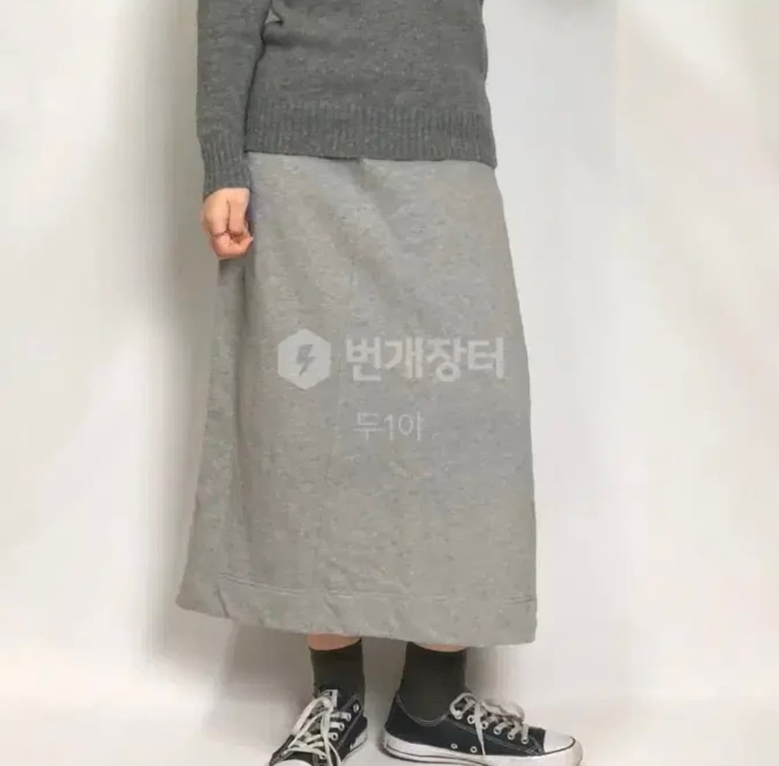 빈티지 그레이 롱 스커트  상품이미지3