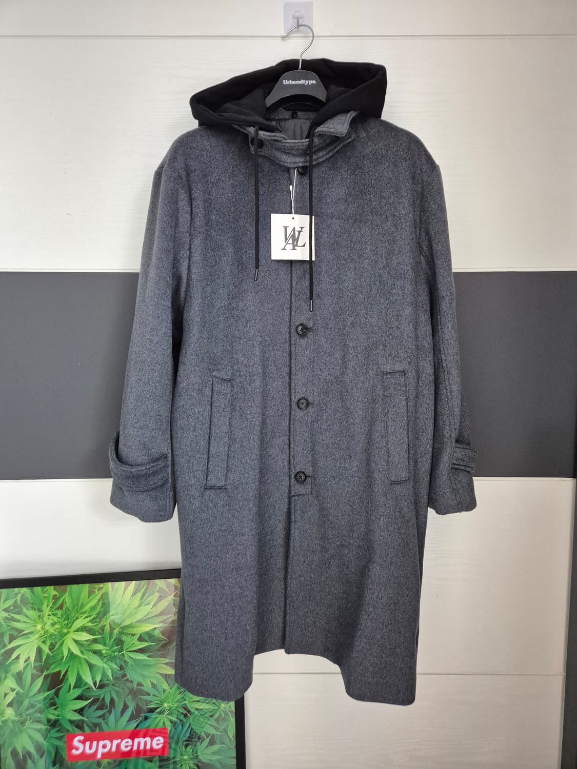 WOOALONG.우알롱.후드롱코트 상품이미지1