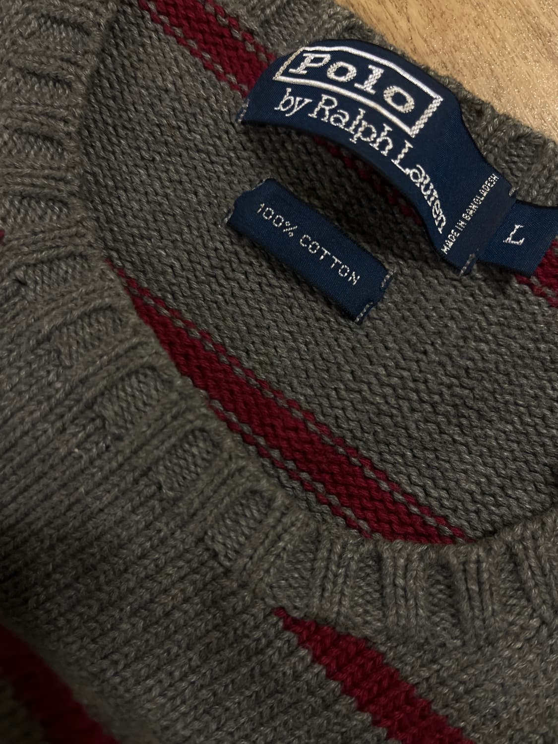 폴로 스트라이프 빈티지 니트 상품이미지3