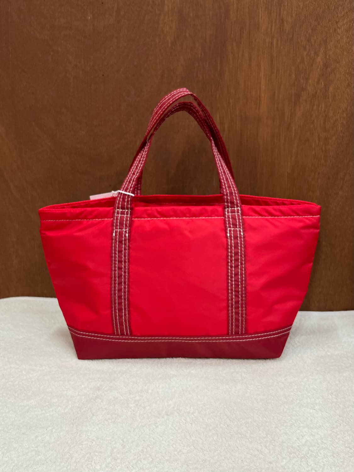 포터 화이트 스티치 토트백 레드 상품이미지5