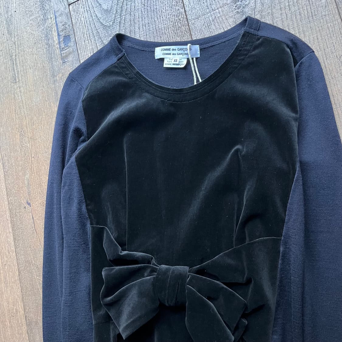 Velour Ribbon Docking Long Sleeve 상품이미지3