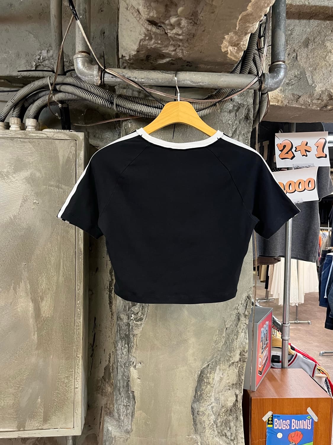 아디다스 크롭 반팔티 블랙 L #csz4073 상품이미지2