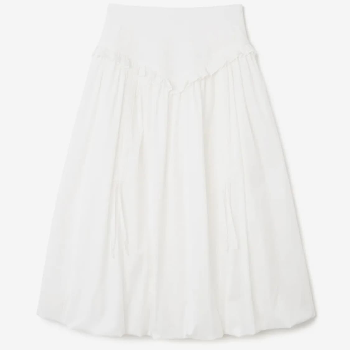 밀로우먼 벌룬 셔링 스커트 (화이트) 상품이미지1
