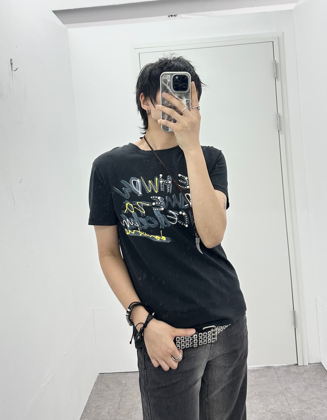 NONE beads point tee 상품이미지1