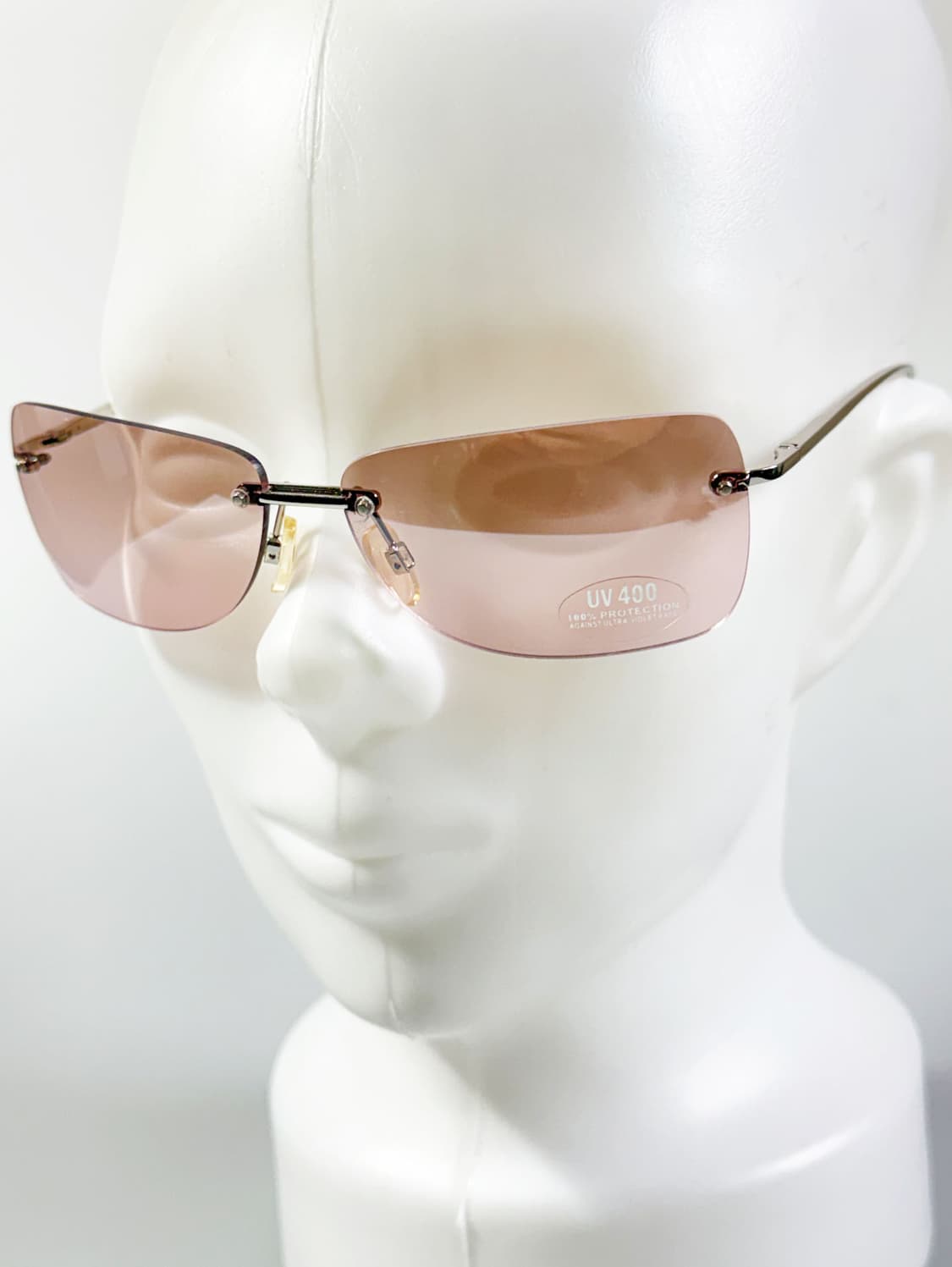 90s UNOSOLEIL 무테 스퀘어 틴트 빈티지 선글라스 상품이미지8