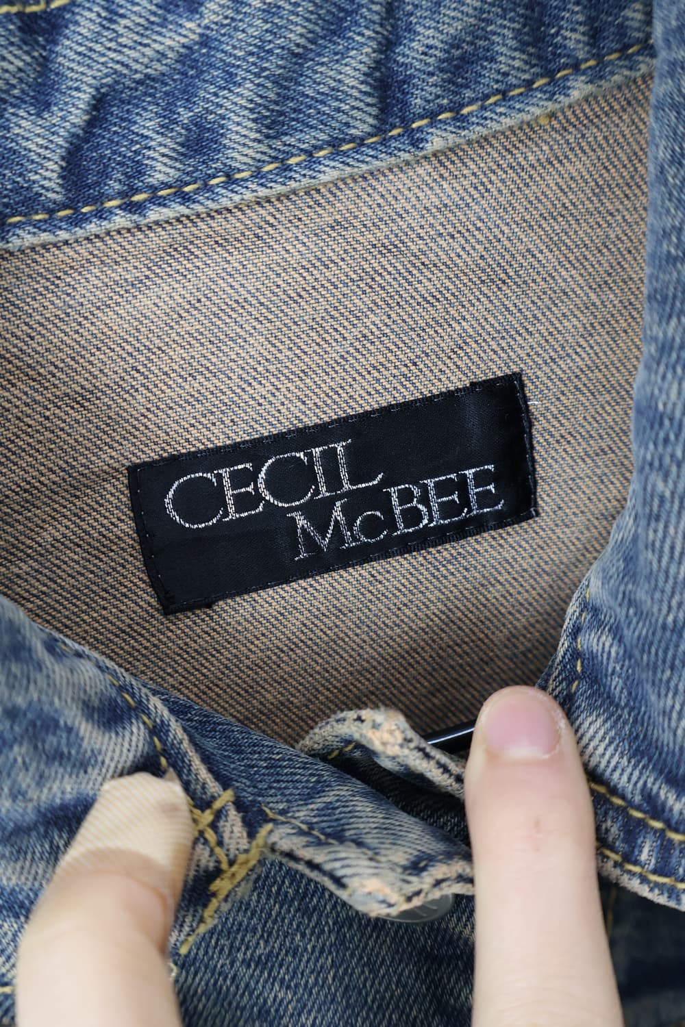 'Cecil McBee' Y2k Fitted Denim Jacket 상품이미지6
