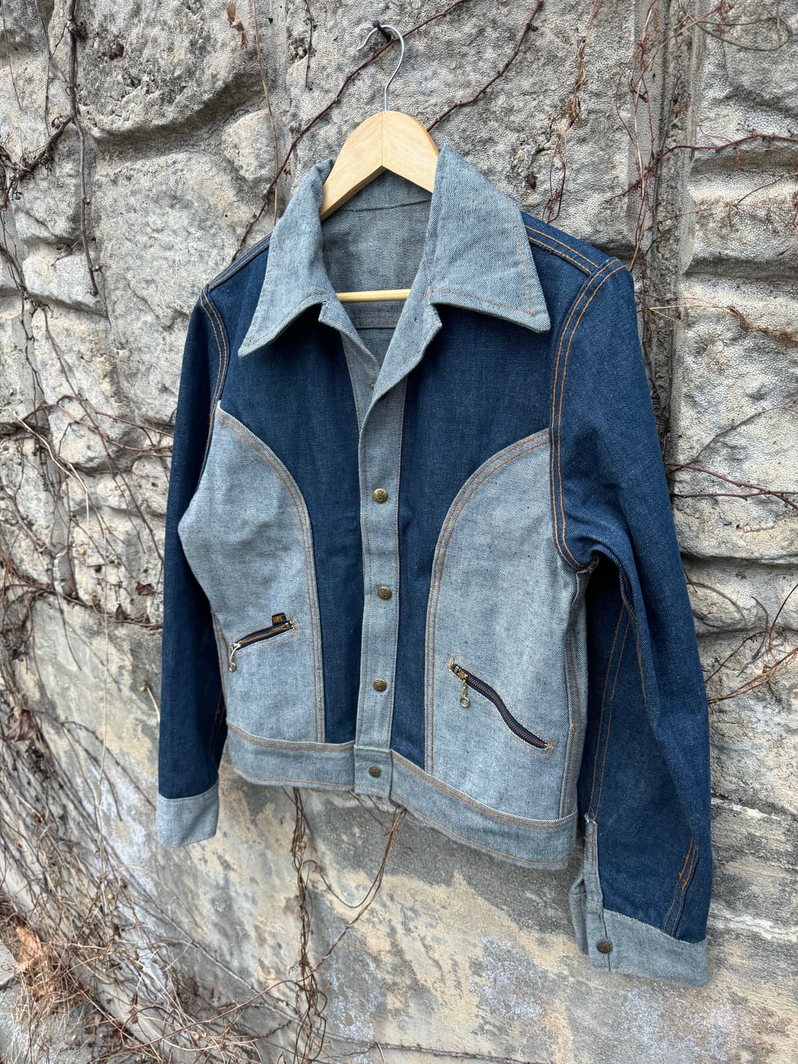 Rare!! 70s lee 리버시블 인디고 데님 자켓 데드스탁급 상품이미지3