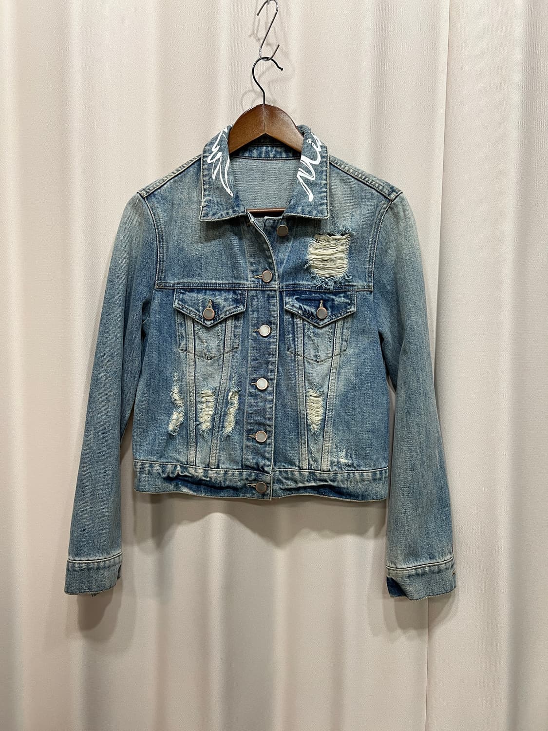 Miss sixty 여성 디스트로이드 데님 트러커 자켓 상품이미지4