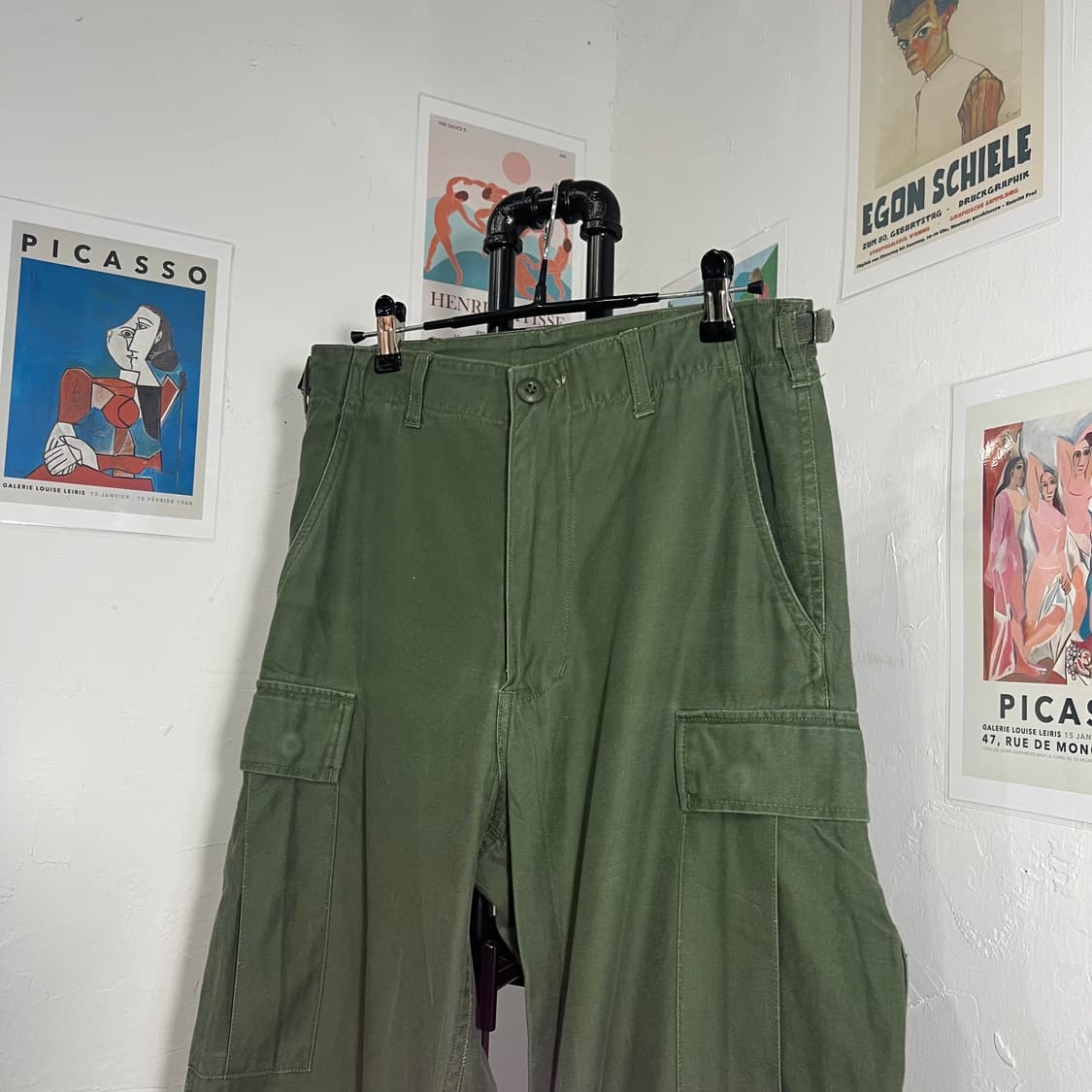 카키 카고 워크 팬츠 상품이미지4