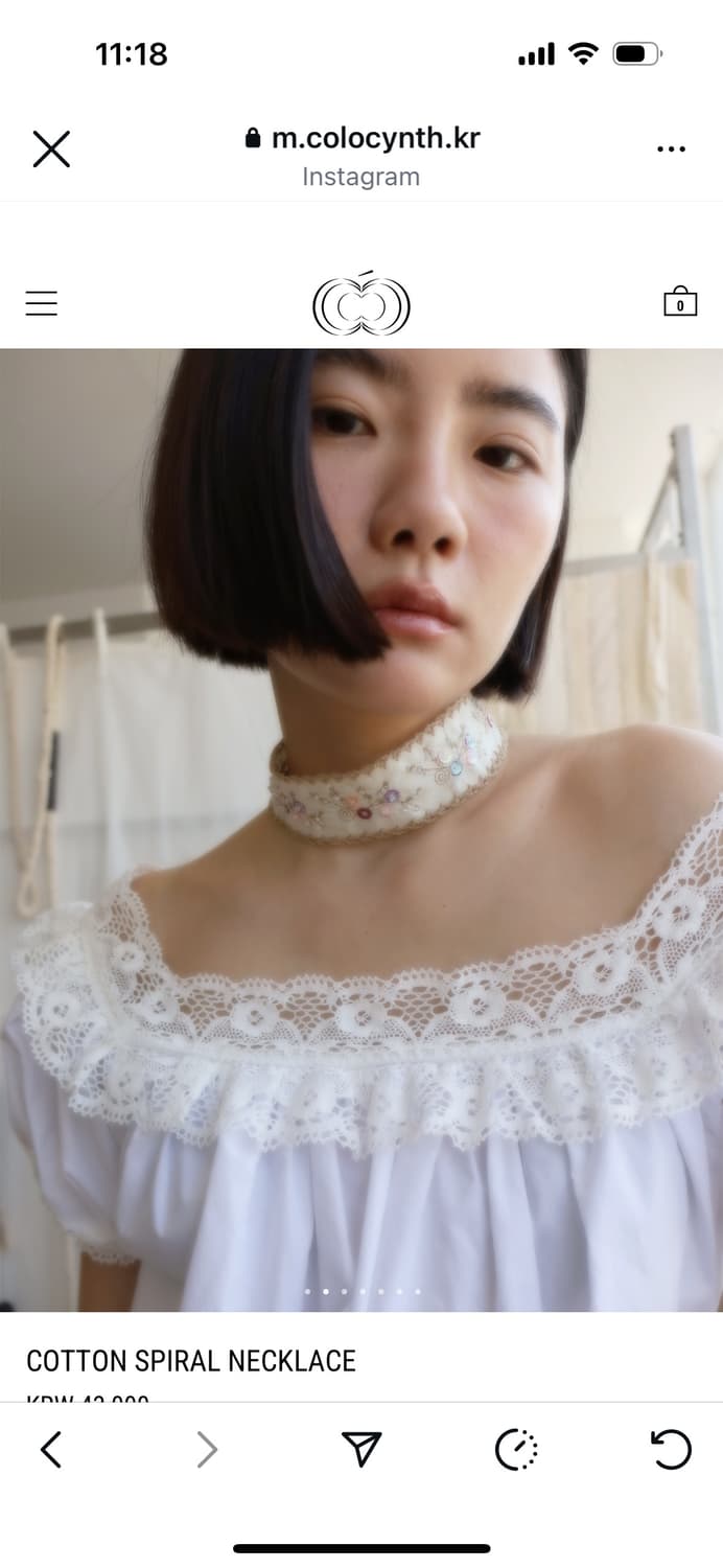 콜로신스 초커 목걸이 COTTON SPIRAL NECKLACE  상품이미지4