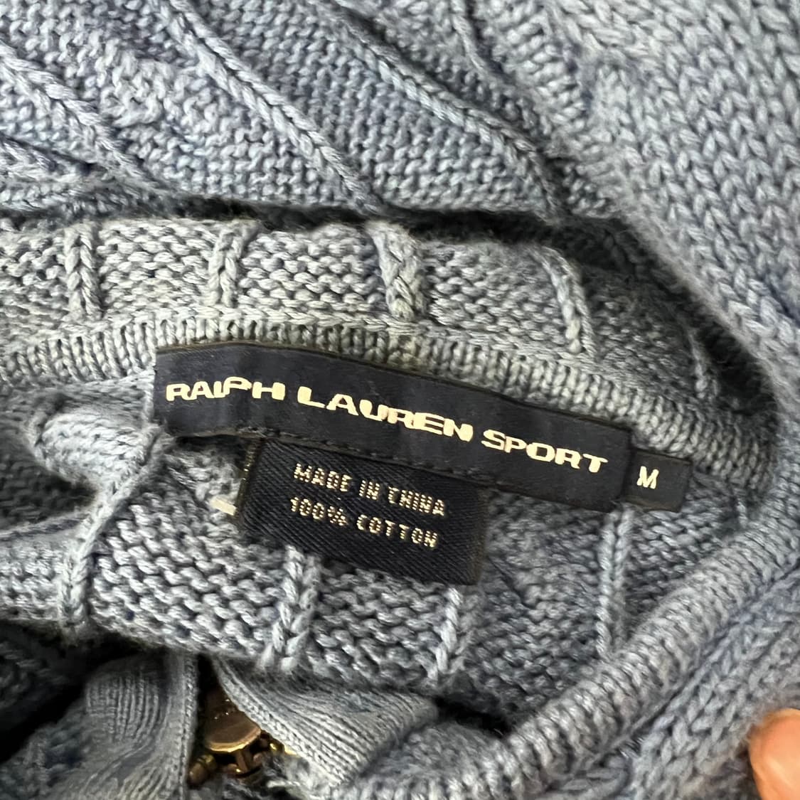 폴로 랄프로렌 스포츠 블루 하늘 니트 후드집업  상품이미지5