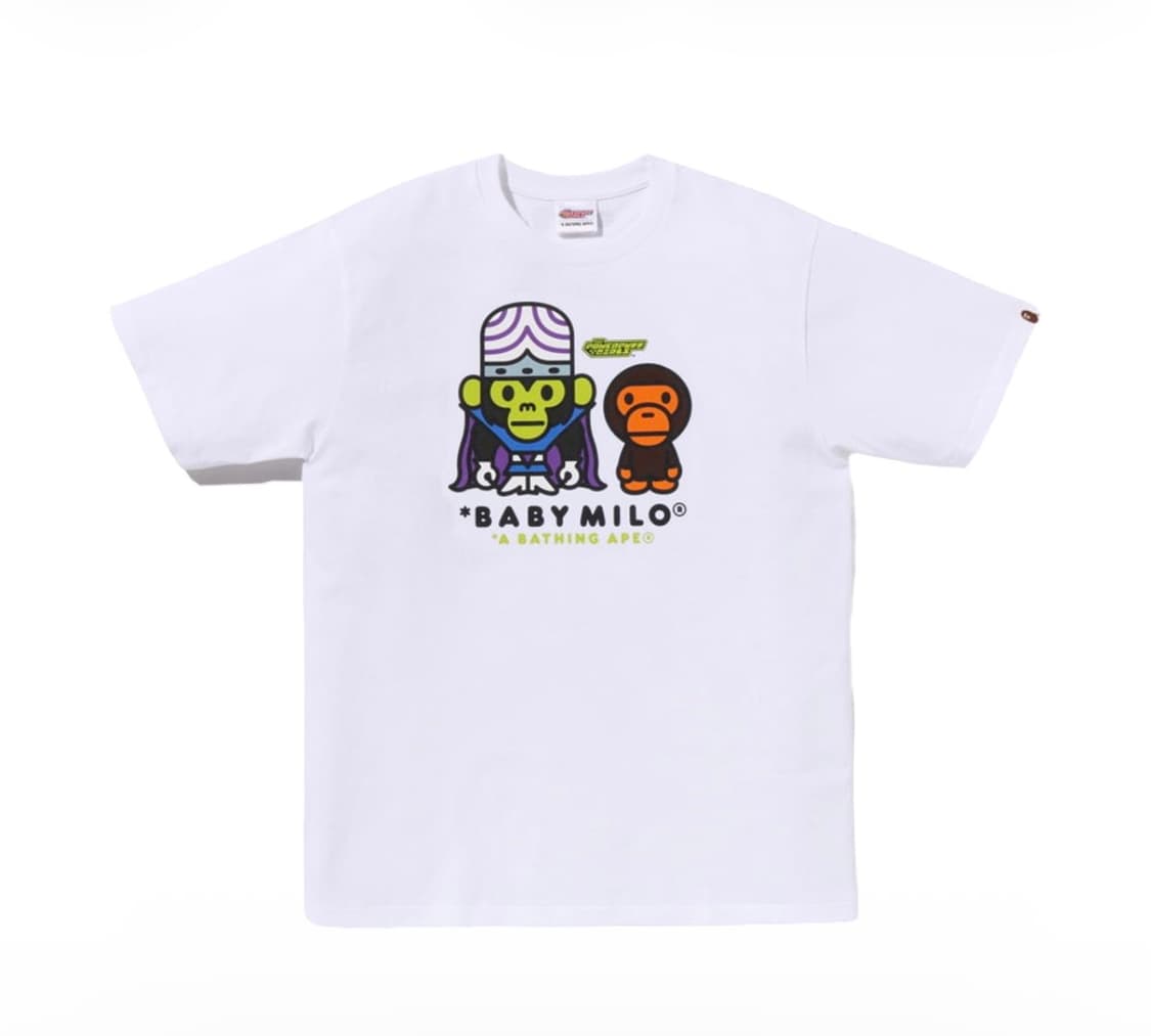 (새상품) 베이프 x 파워퍼프걸 마일로 & 모조 조조 화이트 상품이미지1