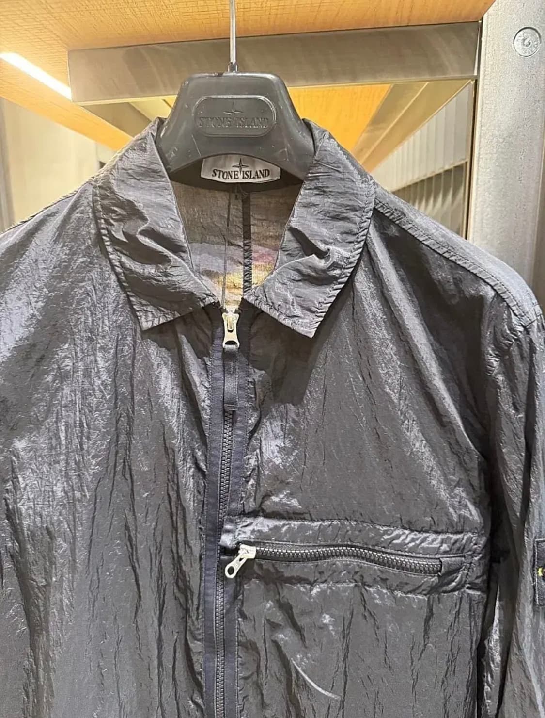 스톤아일랜드 나일론메탈 오버셔츠 S 상품이미지4