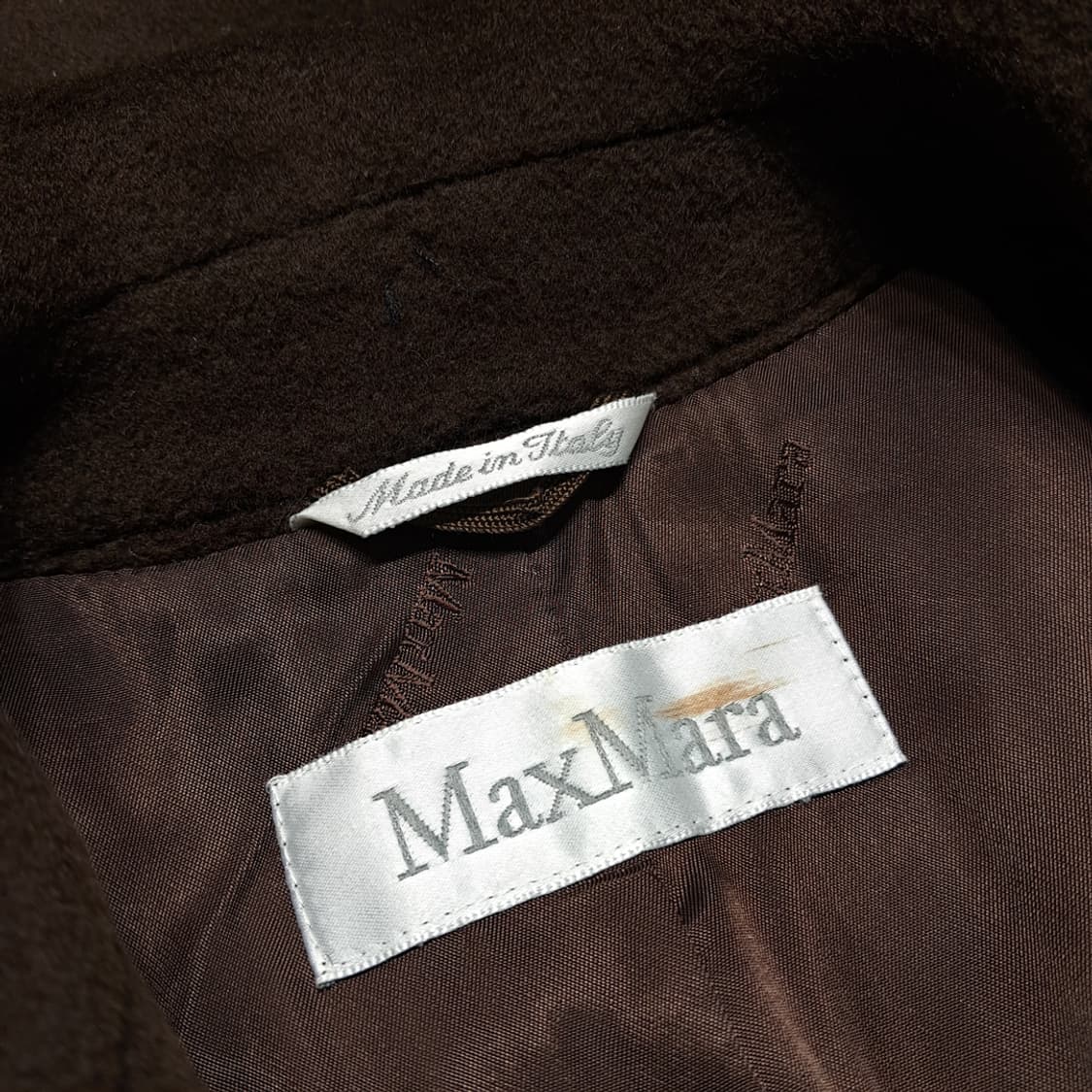 CL223 L 막스마라 90s 이태리판 울캐시미어 다크브라운 싱글코트 상품이미지4