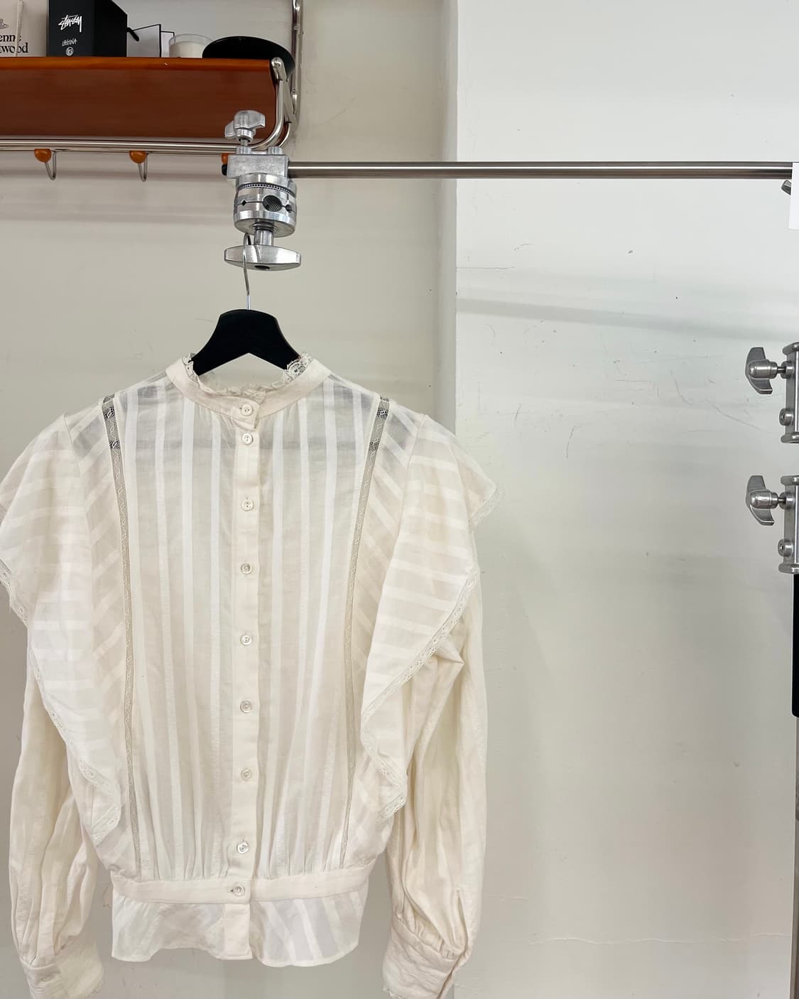 이자벨마랑 화이트 코튼 블라우스 상품이미지3