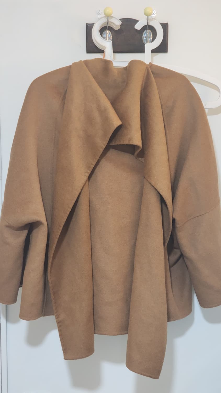 ZARA 여성 카멜 브라운 케이프 코트 XS 상품이미지3