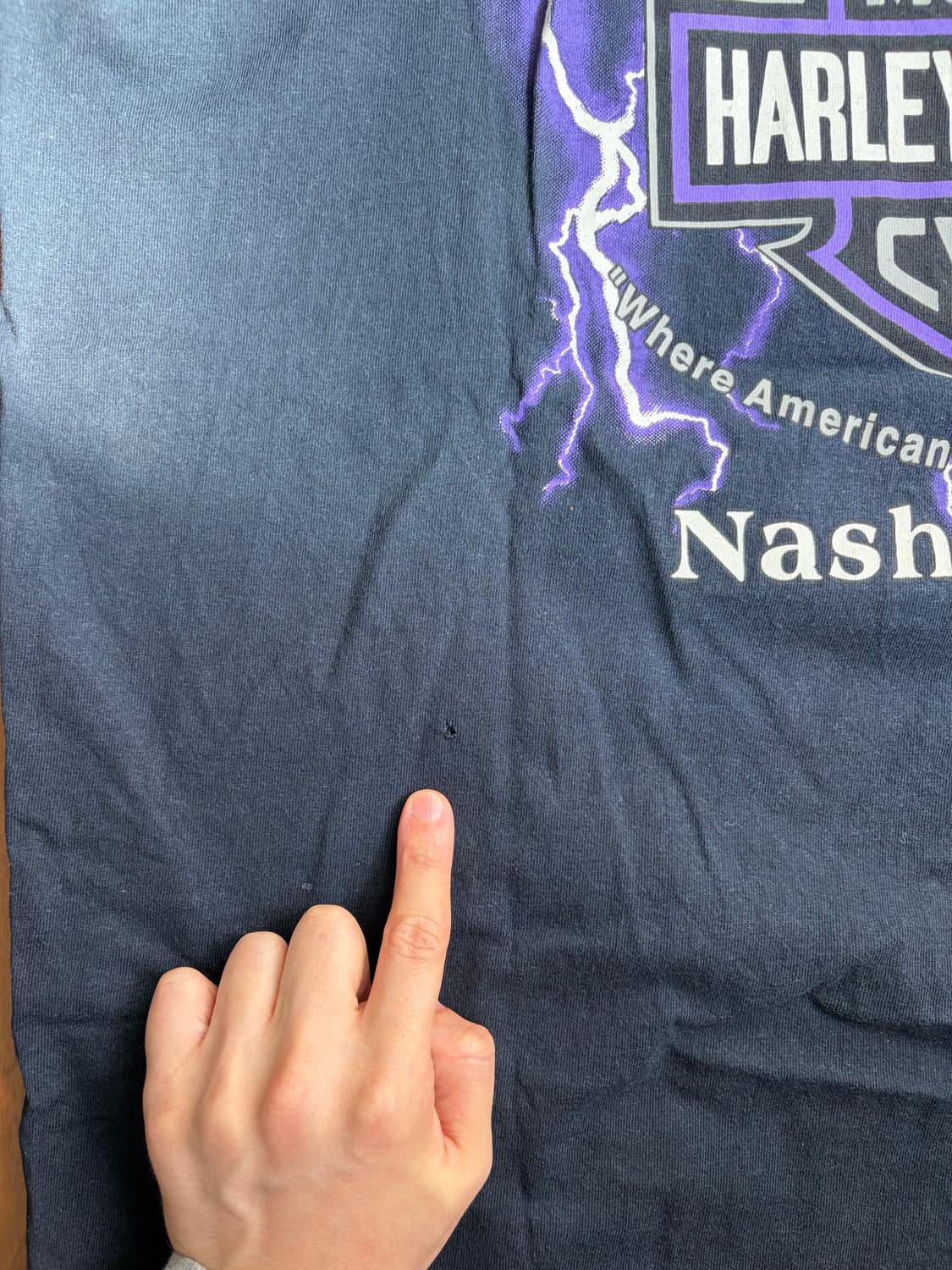할리데이비슨 퍼플 번개 프린팅 반팔 티셔츠 xxxl 사이즈 상품이미지5