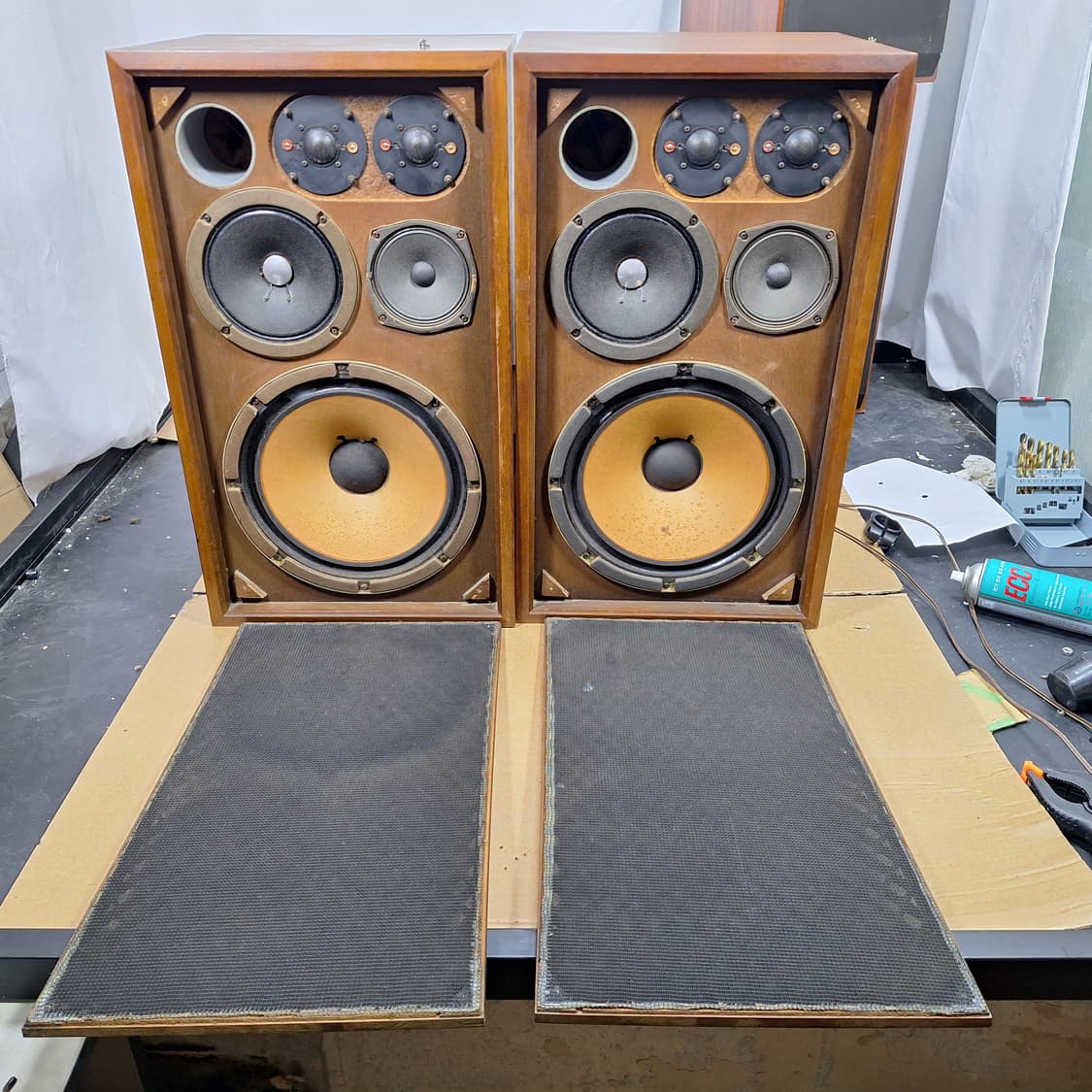 산수이 SANSUI SP-2002 궤짝 빈티지 스피커 12인치 대형 카페 상품이미지3