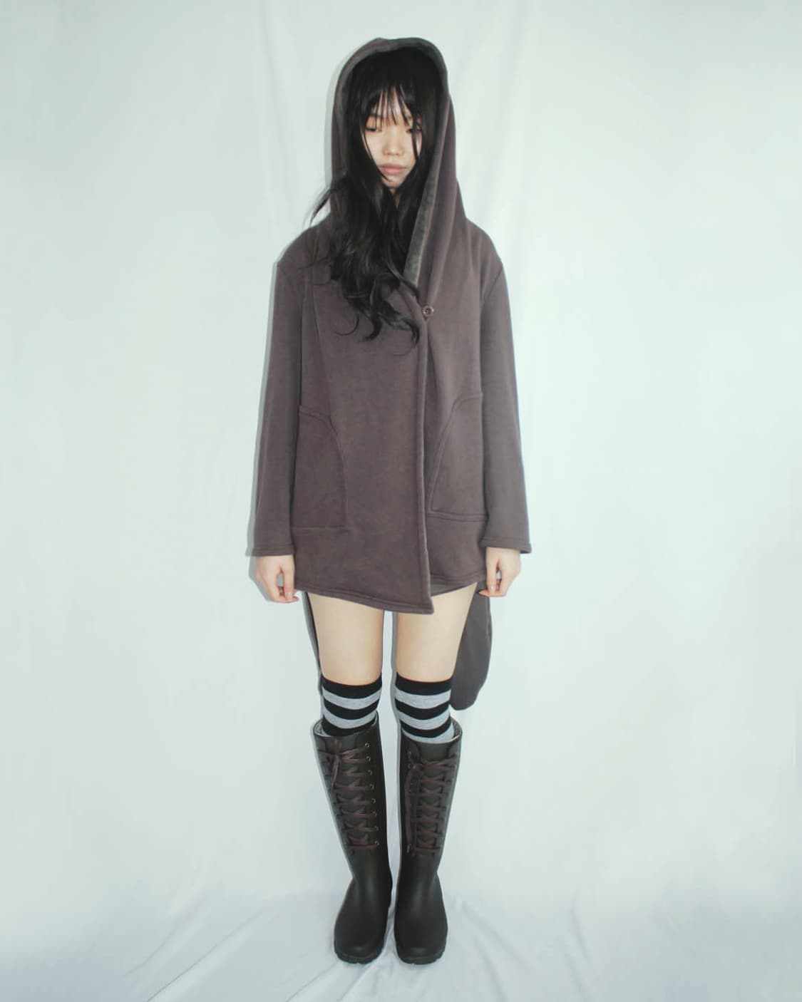 One-button wrap redbean skin hood jacket 상품이미지7