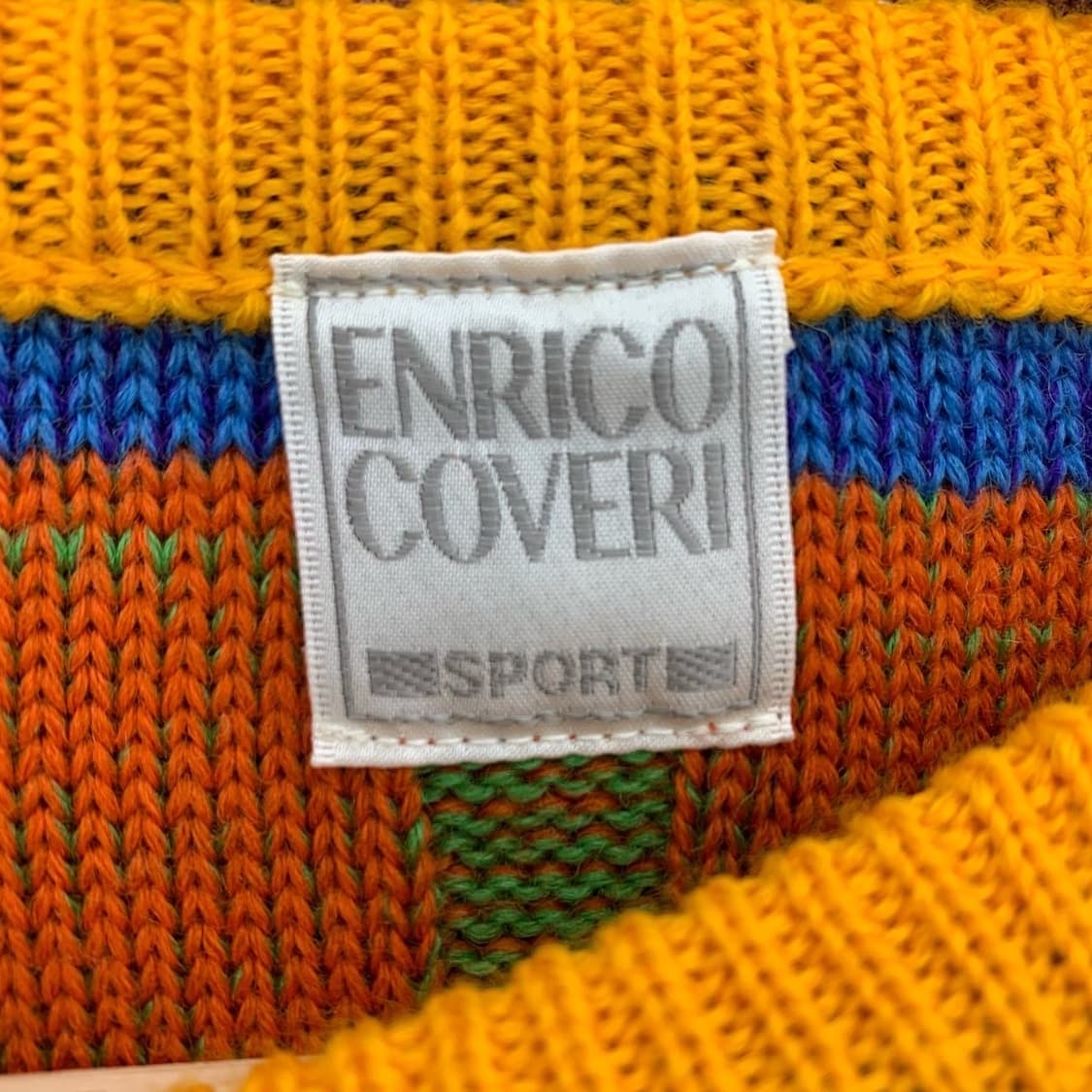 빈티지 멀티컬러 배색 크롭 니트 상품이미지4