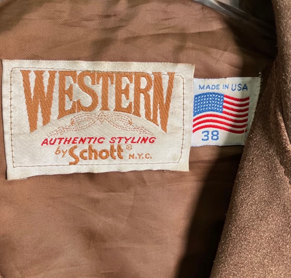 80's Schott 쇼트 웨스턴 프린지 스웨이드 자켓 38 상품이미지3
