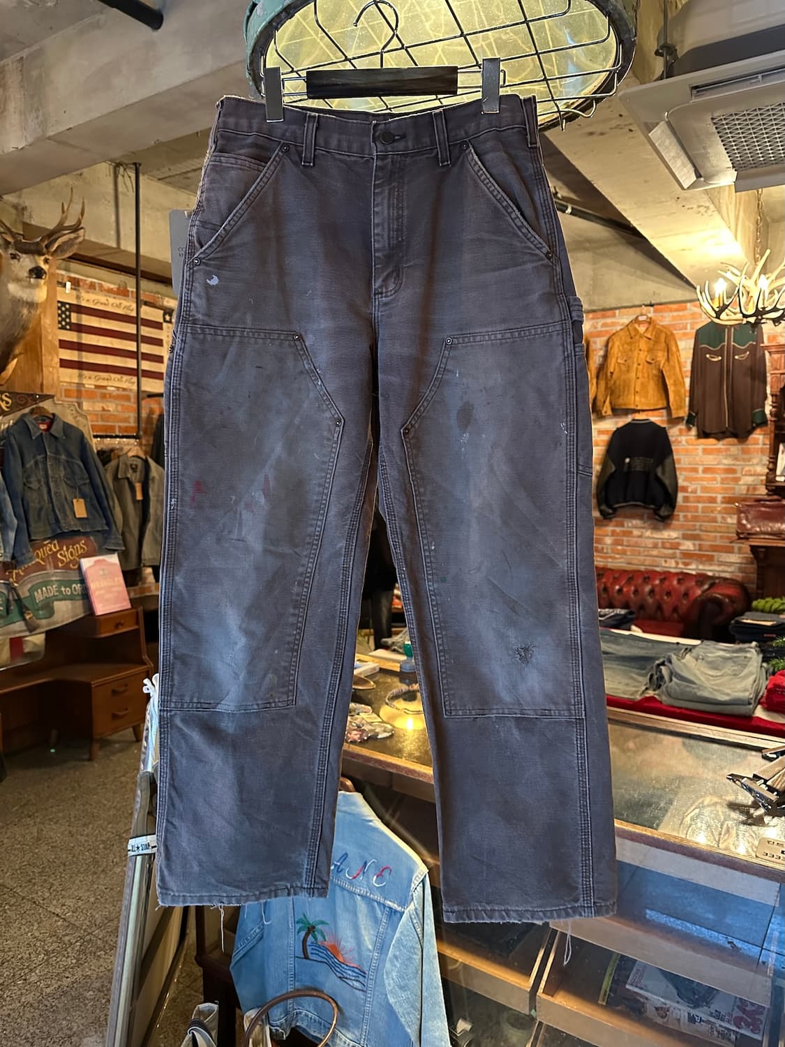 00s 빈티지 칼하트 DKB 캔버스 더블니 워크 팬츠 상품이미지2