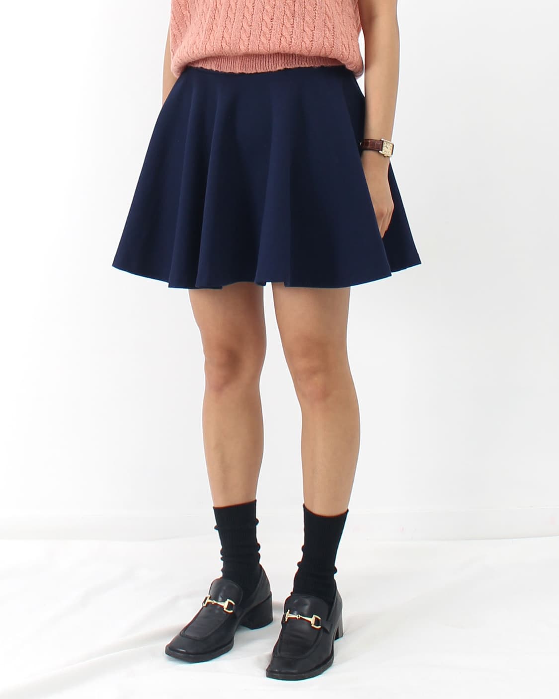 랄프로렌 Ralph Lauren 네이비 플레어 미니 스커트 상품이미지8
