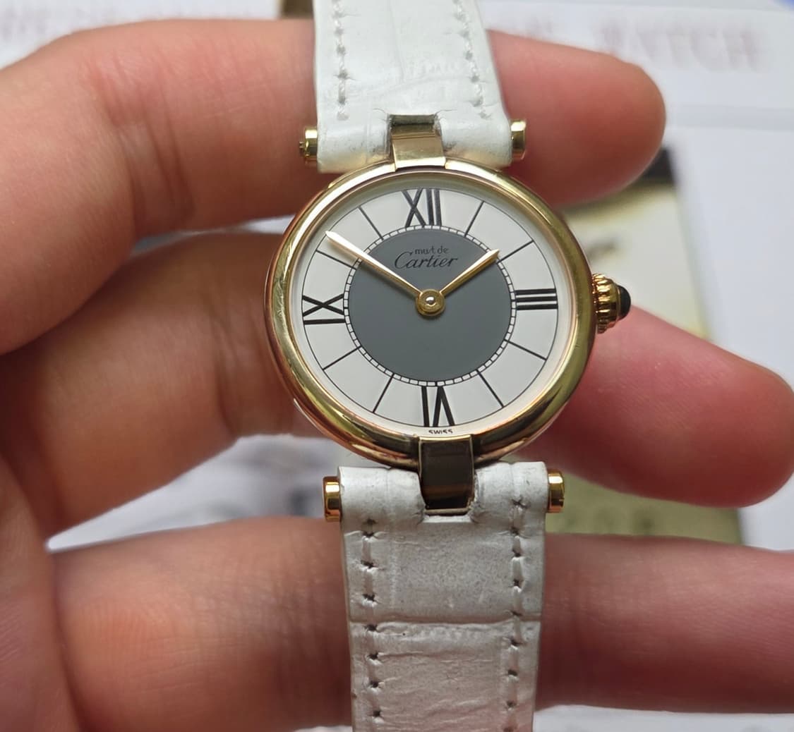 빈티지 까르띠에 머스트드 방돔 희귀 로만그레이 여성용 (감정서 포함) 상품이미지5