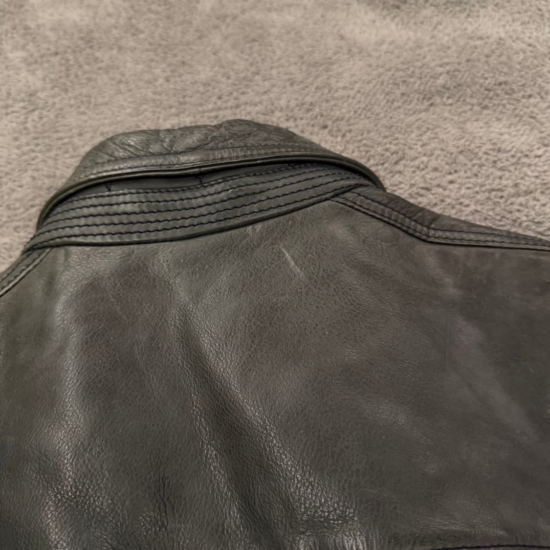 [정품/S] 올세인츠 아키라 블랙 가죽 라이더 자켓 상품이미지7