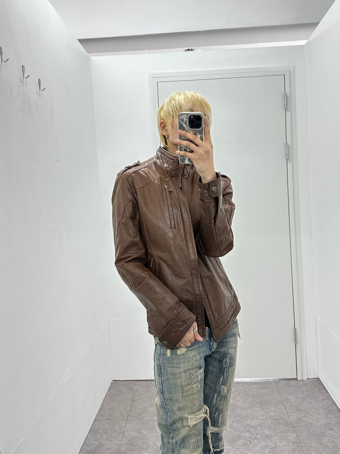 Kinloch Anderson Cowhide Leather Jacket 상품이미지7