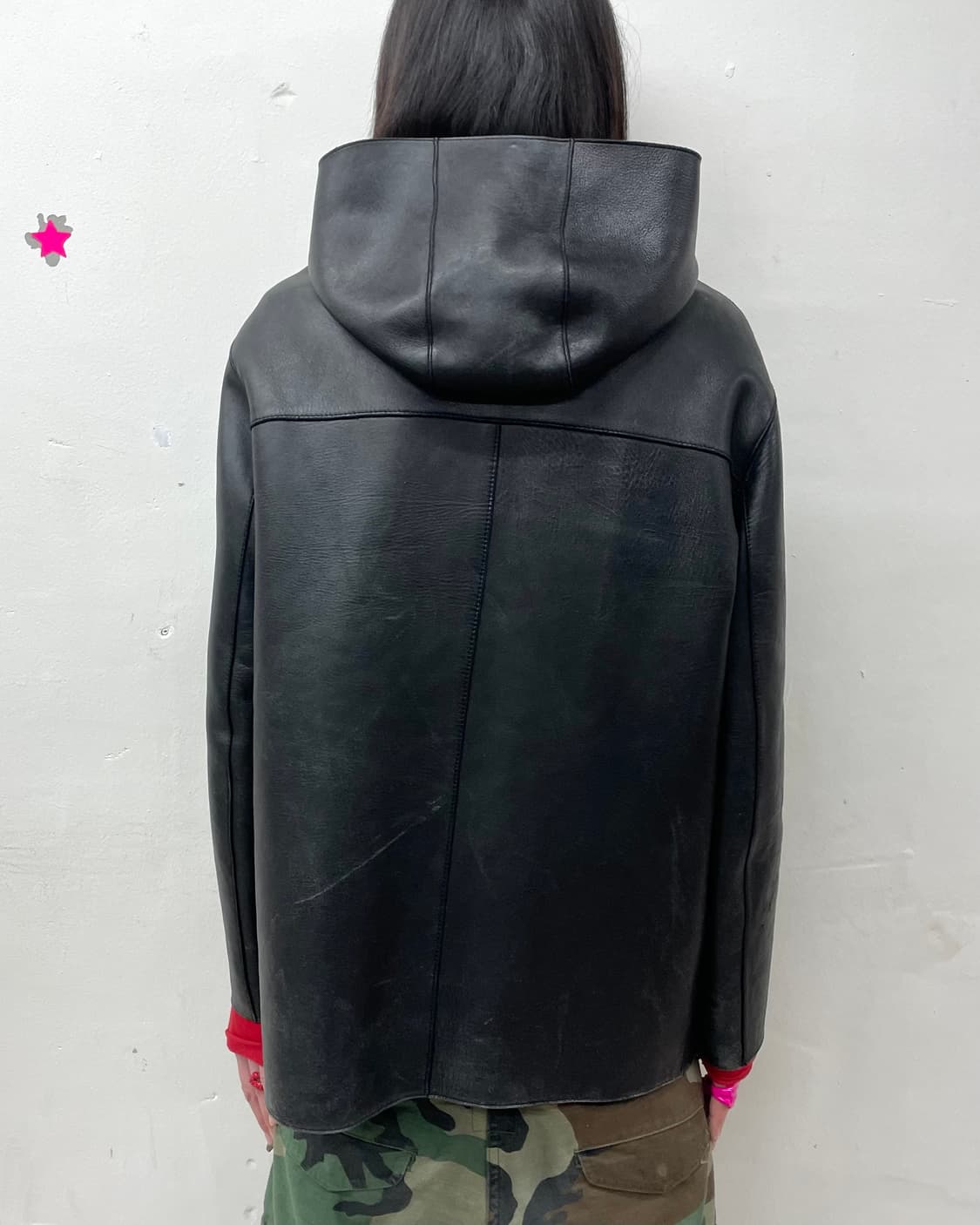 Real leather hoodie jumper 상품이미지2