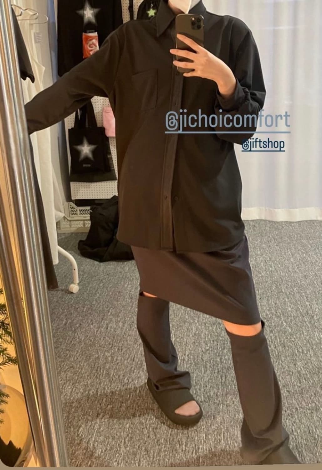 Jichoi comfort 22-005 shirt charcoal 상품이미지3