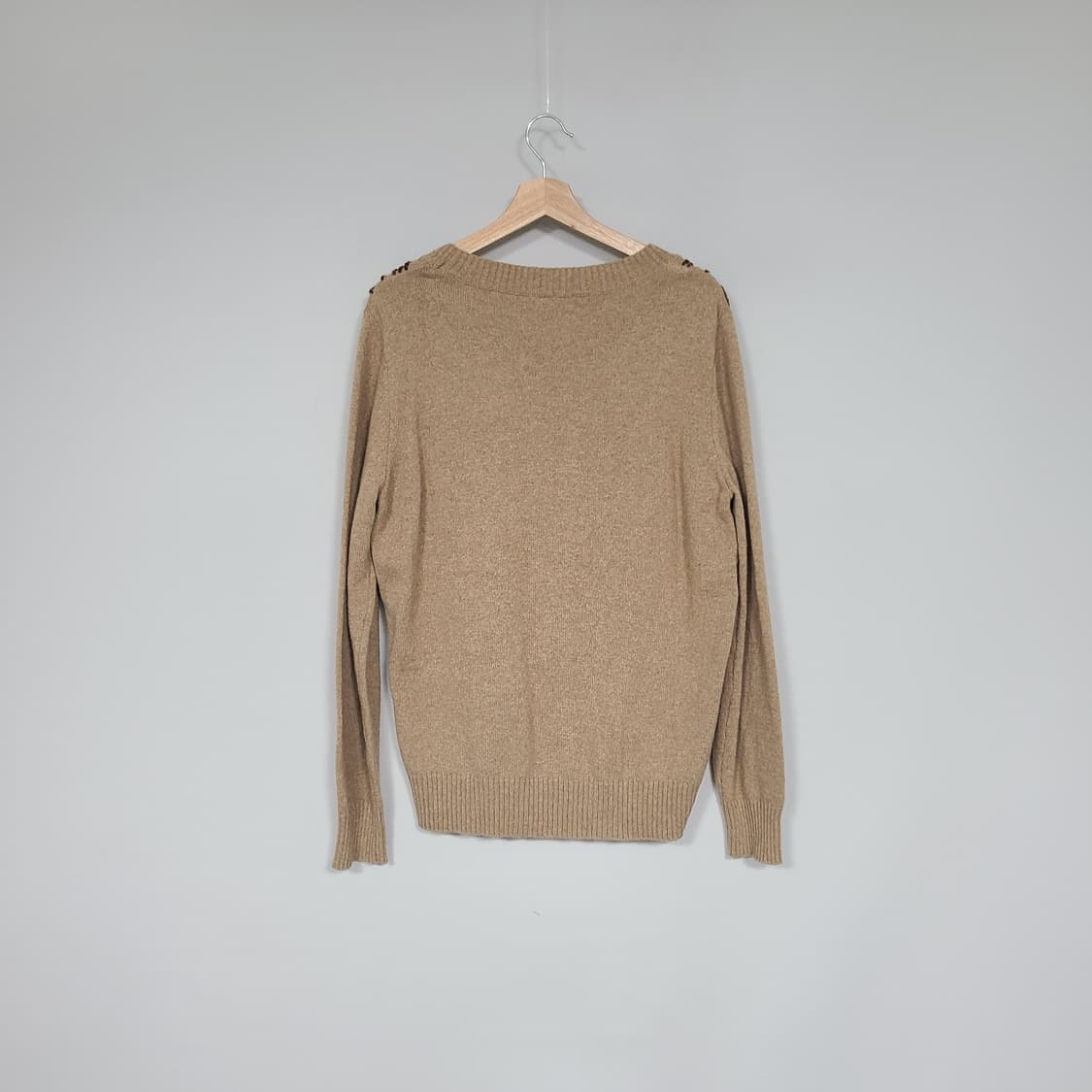 드리스 반 노튼 엠브로이더리 니트 카멜 L 상품이미지5