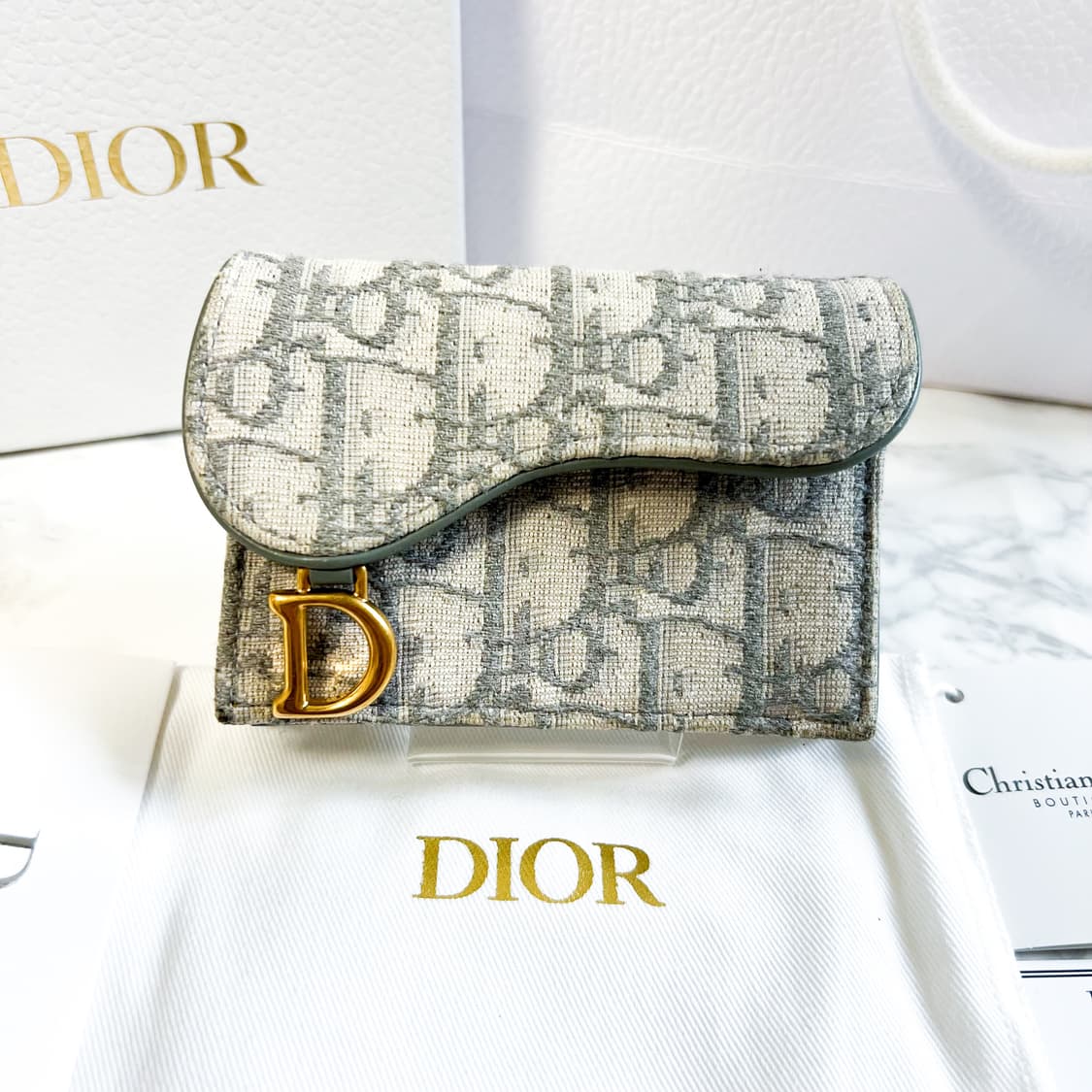 디올 오블리크 새들 카드지갑 상품이미지3