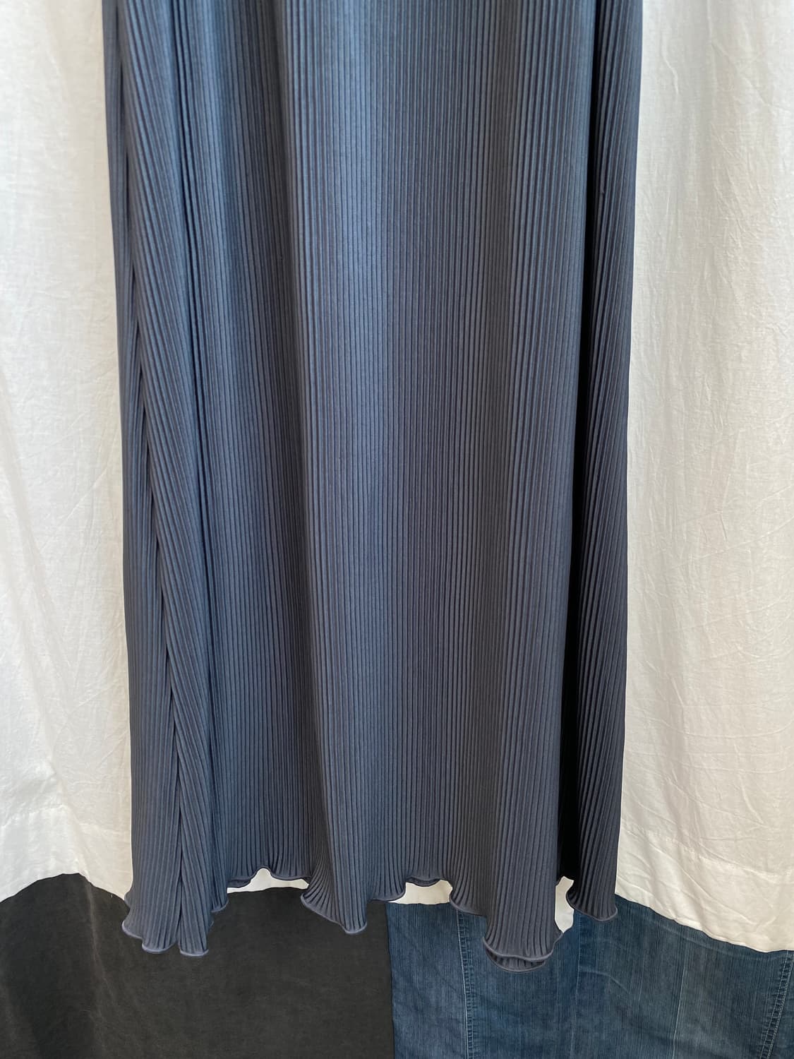 블루그레이 플리츠 원피스(L) 상품이미지5