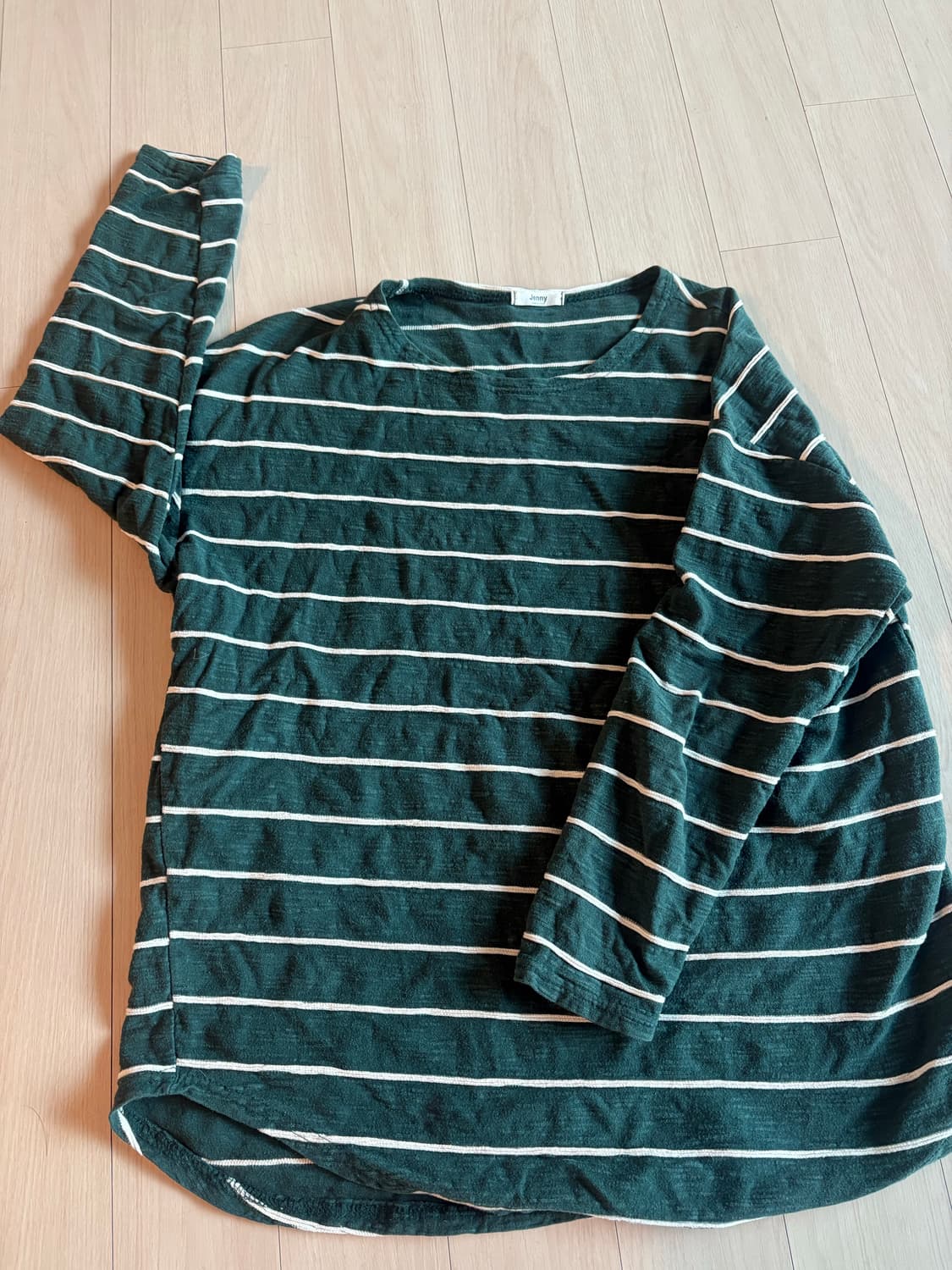 스트라이프 초록 티셔츠 상품이미지1