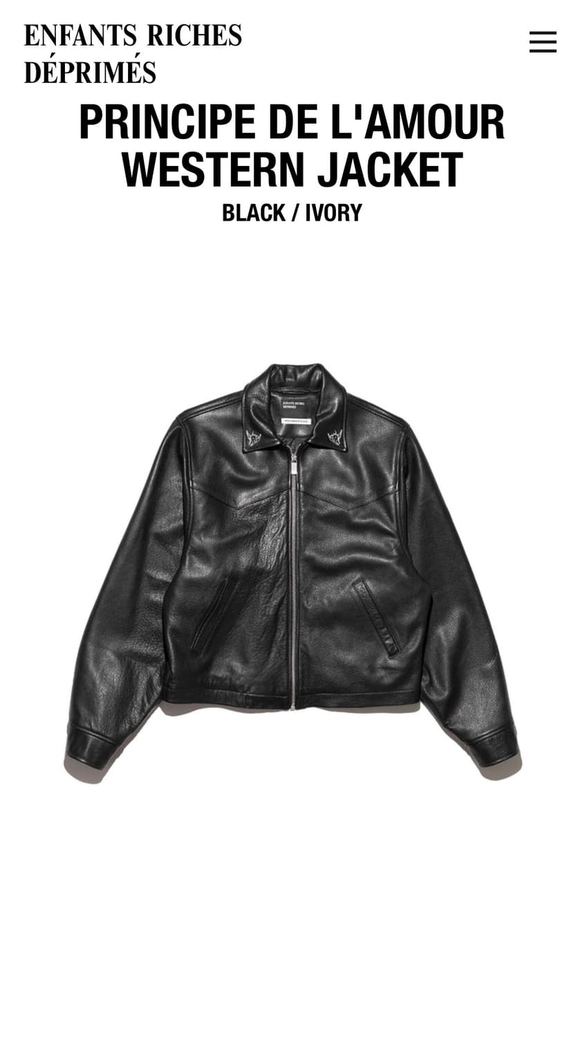 PRINCIPE DE L'AMOUR WESTERN JACKET 상품이미지1