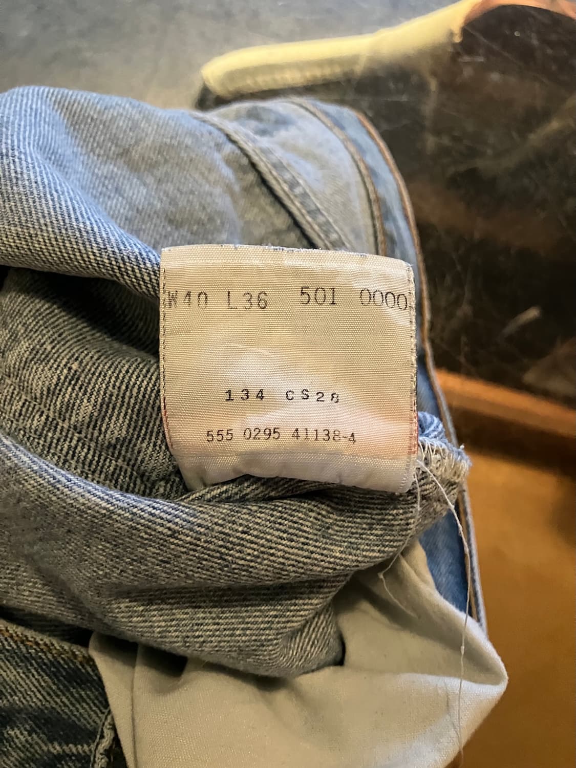 90s USA 발렌시아 리바이스 501 0000 데님 팬츠 상품이미지10