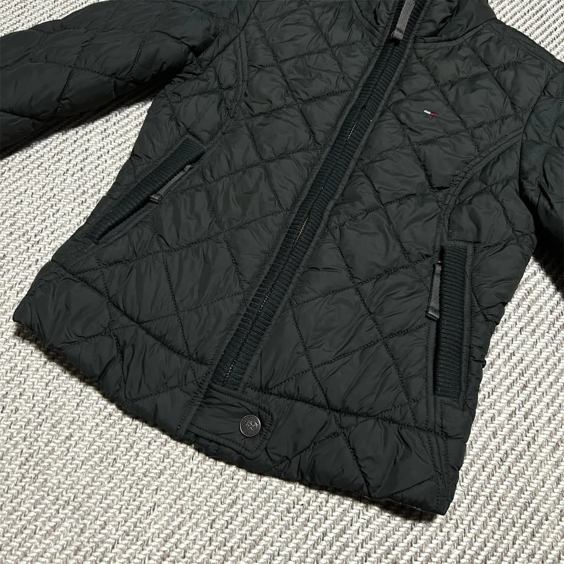 [S] Tommy 타미힐피거 우먼즈 다크그린 누빔 퀼팅 점퍼 상품이미지3